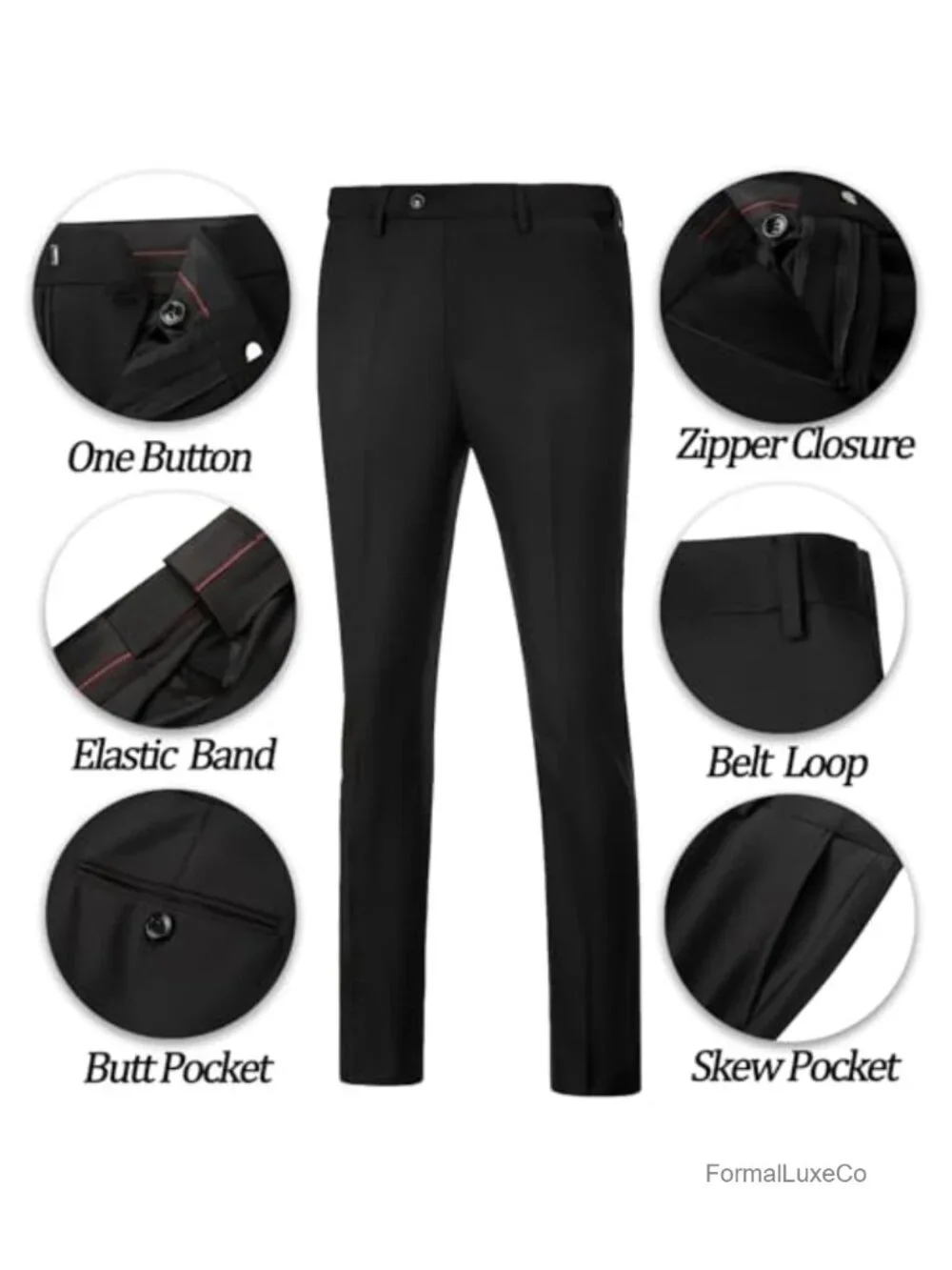 Men's 3 Piece Slim Fit Double Breasted Suit Set Tuxedo for Wedding Prom Groom